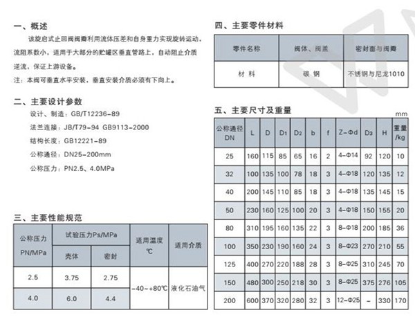 H44N旋啟式止回閥